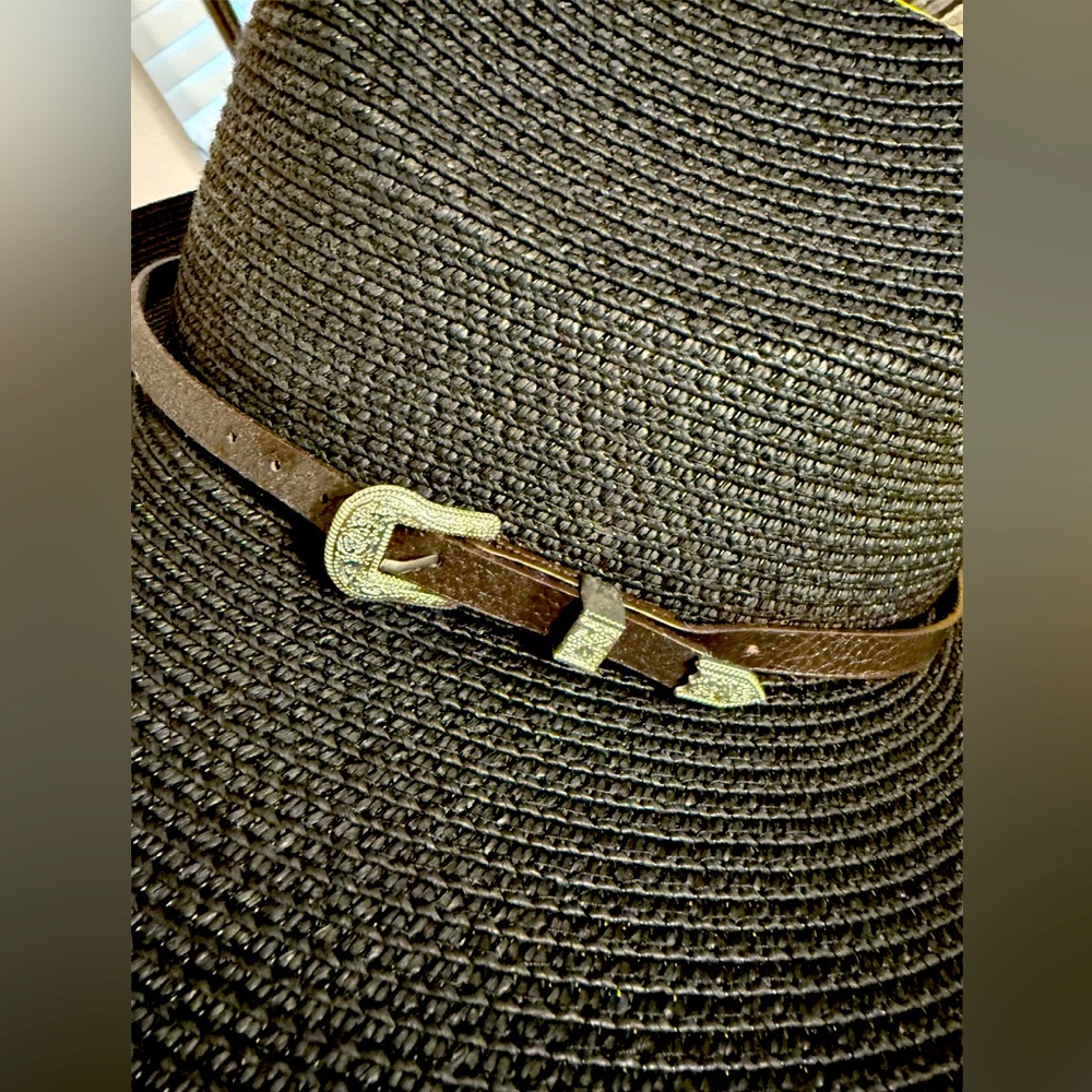 Black Woven Crushable Cowgirl Hat - Picture 5 of 11